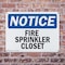 Signmission Fire Sprinkler Closet OSHA Notice Sign, Plastic, 10in W x 7in L, 2PK OS-2PACK-NS-P-710-L-12659 - alternate 3